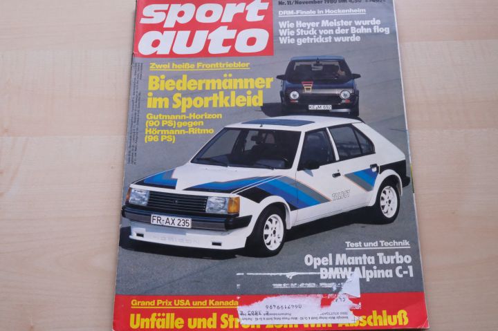 Deckblatt Sport Auto (11/1980)